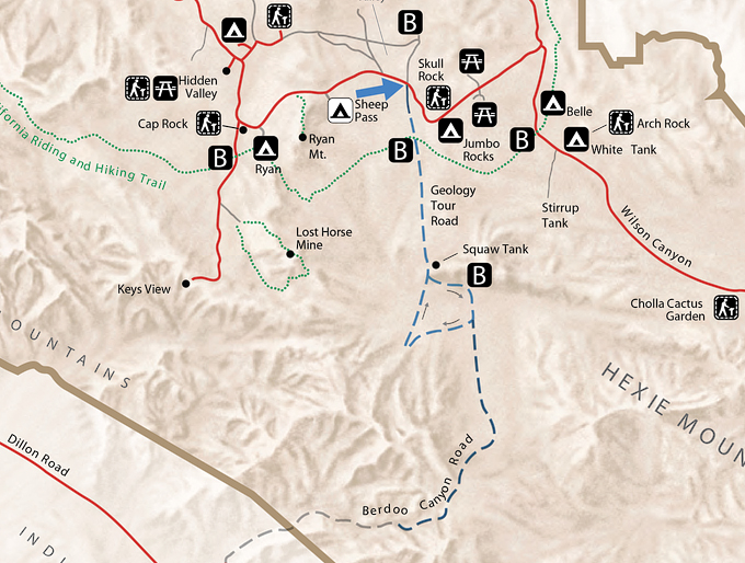 map of off roads in joshua tree np