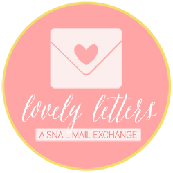 Lovely Letters Snail Mail PenPals Program Button.