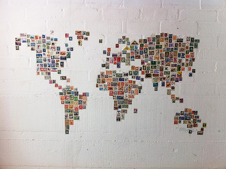 Photo Collage World Map (15 Wonderful Ways to Keep Track of Your Travels).