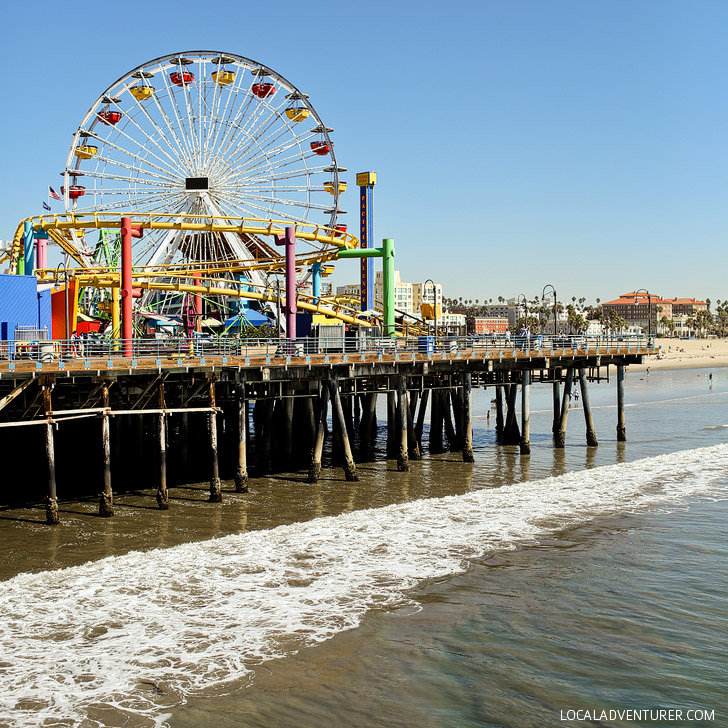 Santa Monica Pier is a popular LA landmark for tourists and locals // localadventurer.com