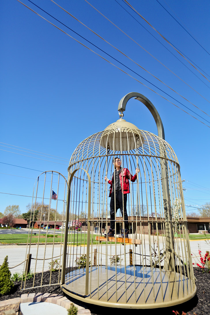 Giant Birdcage in Casey Illinois #BigThingsInASmallTown // localadventurer.com
