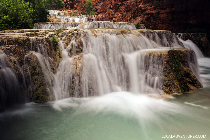 Beaver Falls - The Last of the Waterfalls in Havasu Canyon. It is a 3.5 mile hike from the Havasupai Campgrounds // localadventurer.com