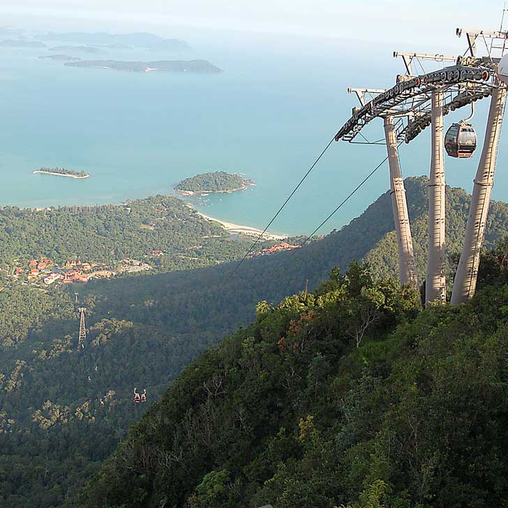 Langkawi cable car gives you breathtaking rainforest and ocean views. For 50 RM more, you can ride in gondola with a transparent glass floor // localadventurer.com