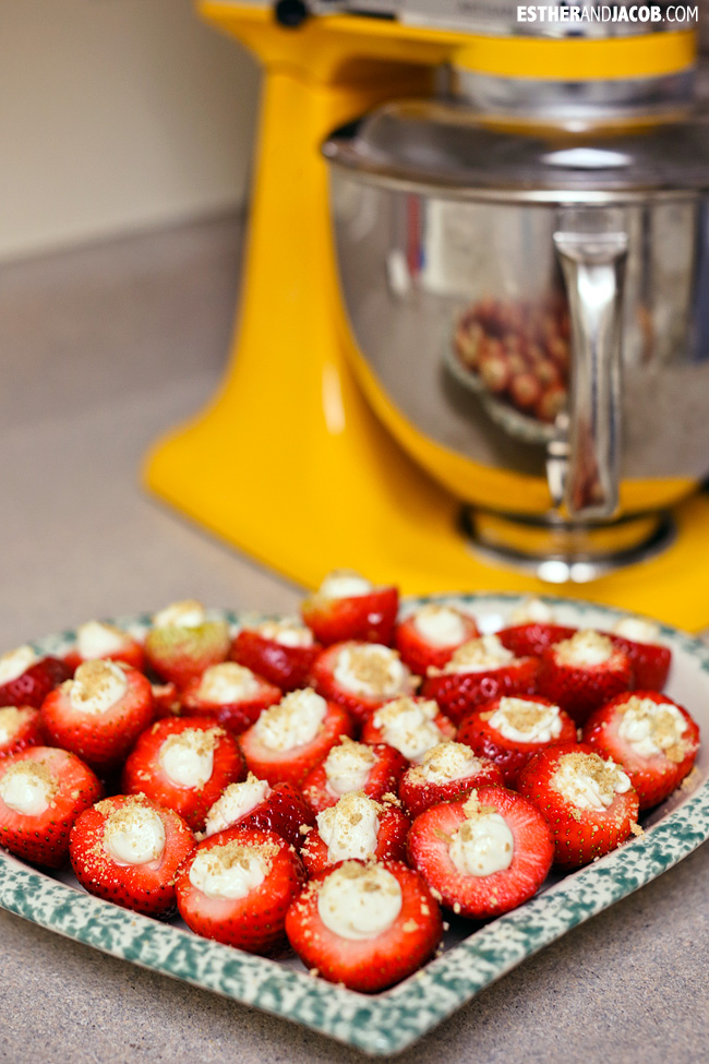 Cheesecake Filled Strawberries Recipe | Easy Party Finger Food