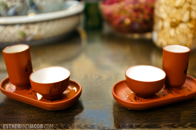 what to do in beijing: tea tasting. These were the tea cups that we were given to sample our tea.