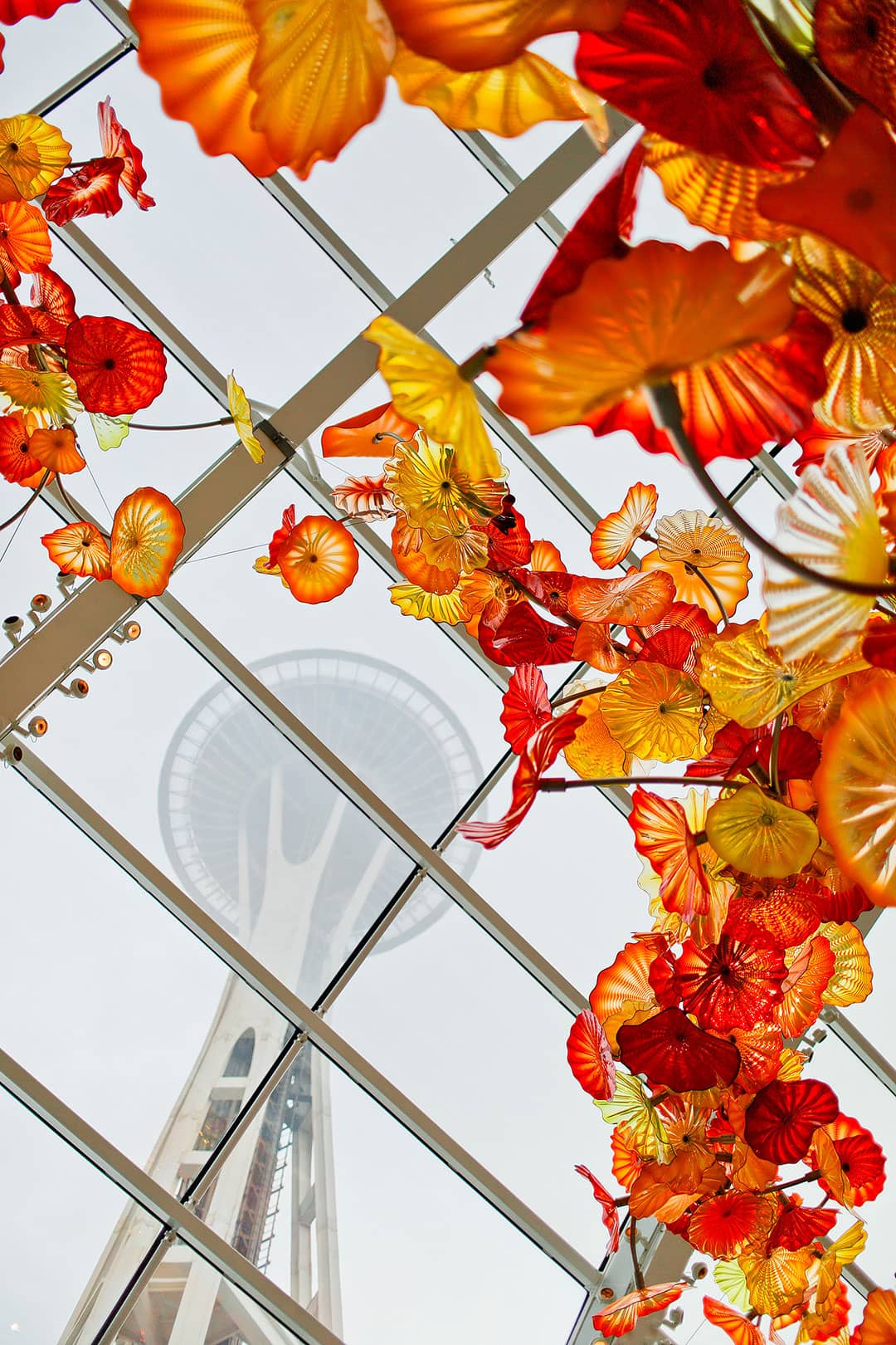 Chihuly Glass and Garden Museum Seattle - Dale Chihuly is one of the most recognizable names in glass art. He's perhaps most famous for his work in the Bellagio lobby ceiling.