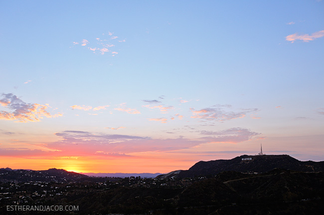 sunset at griffith observatory la. observatory griffith. things to do in la.