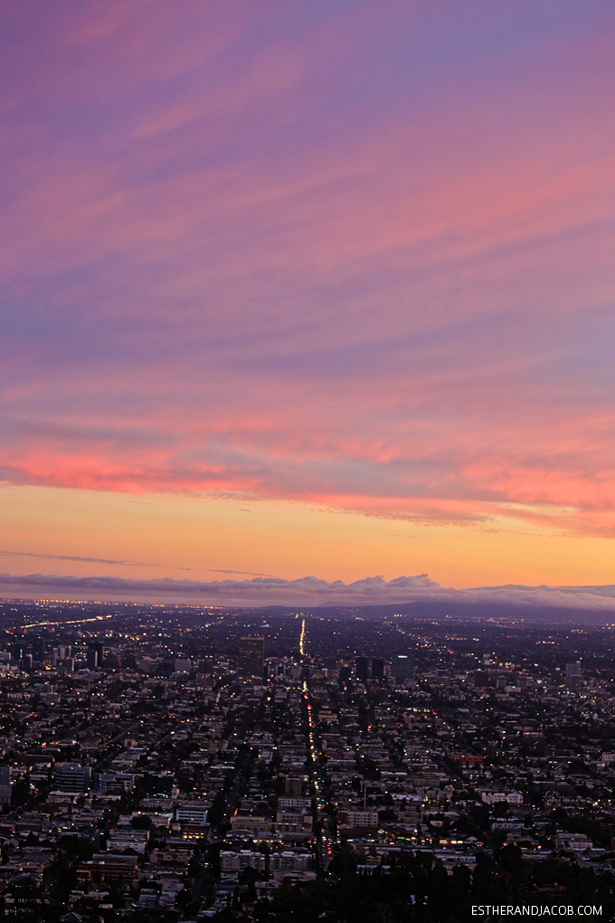 Last sunset from the Griffith Observatory. 