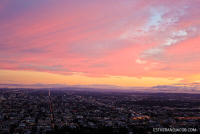 Living in Los Angeles - Last LA sunset from the Griffith Observatory.
