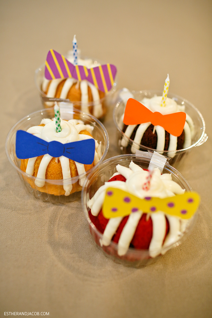 Themed party with things starting with the letter B: bowties, beer, bundt cakes, and birthday! Love a good theme party!