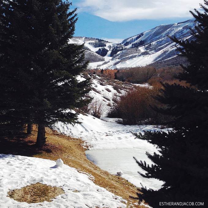 View from our balcony at Park City Mountain Resort Utah.