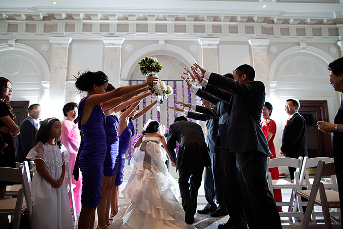 Purple themed and glee musical themed Old Decatur Courthouse wedding.
