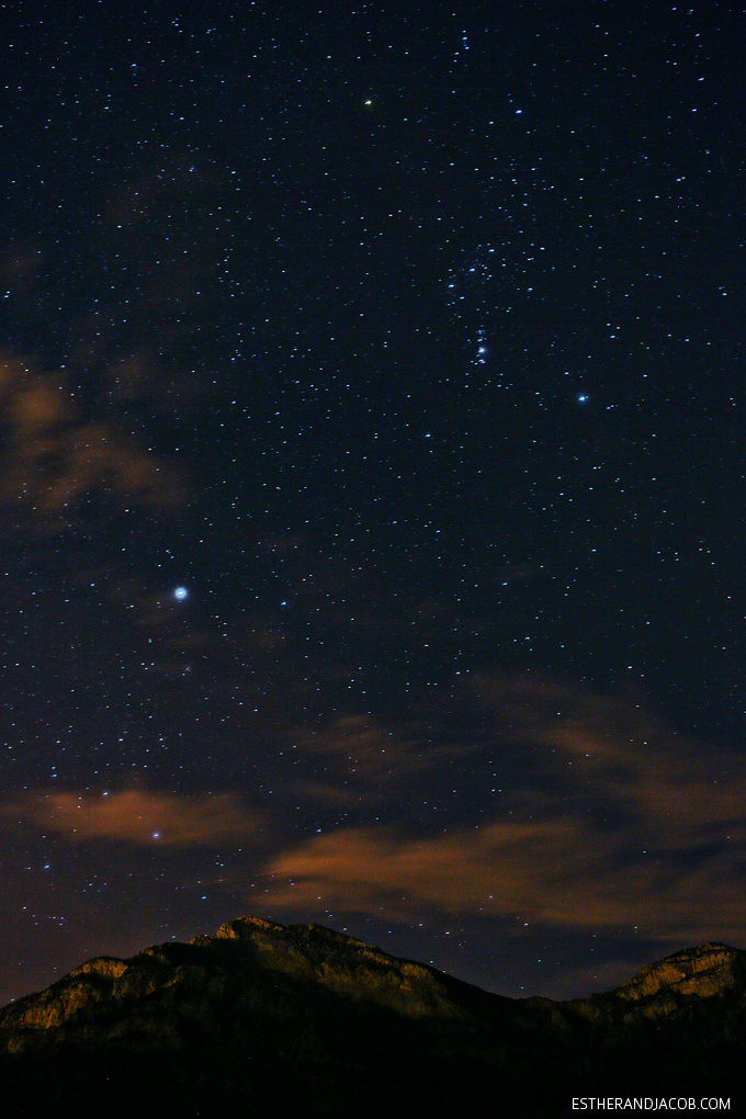 Our very first Star Party on Mount Potosi Las Vegas! Jupiter and the orion nebula.