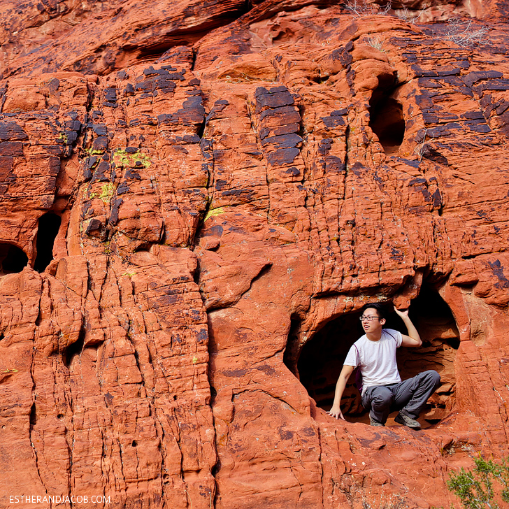 Hiking Red Rock Canyon National Conservation Area.