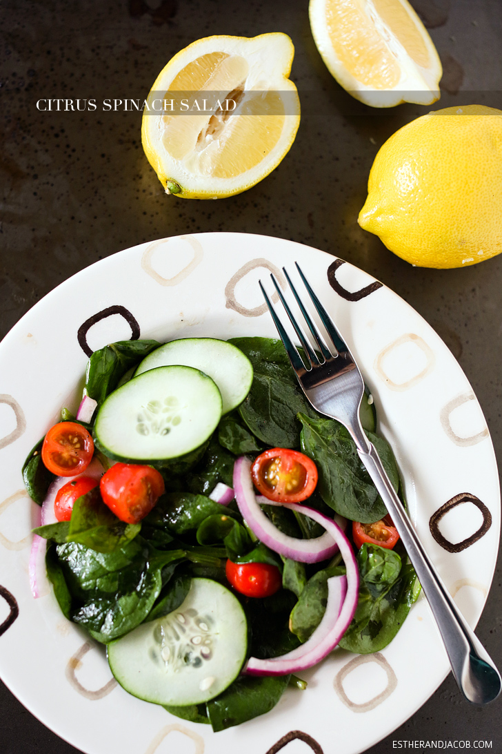 You are currently viewing Lemon Citrus Spinach Salad Recipe