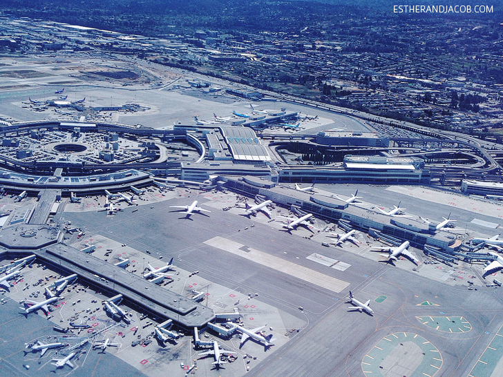 SFO on a cloudless day | the meaning of friends on the road.