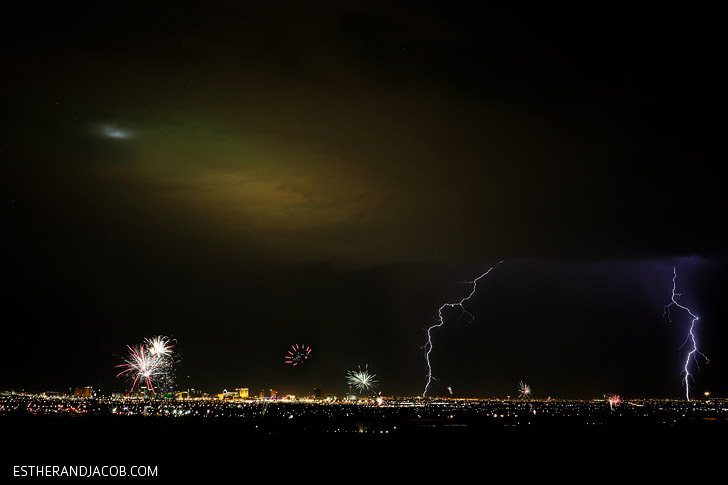 Las Vegas Lightning Photos and Fireworks Photos.