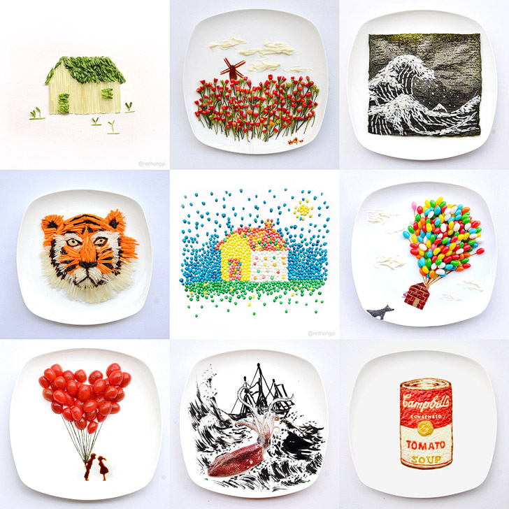 Red Hong Yi Food Art on Instagram #foodart