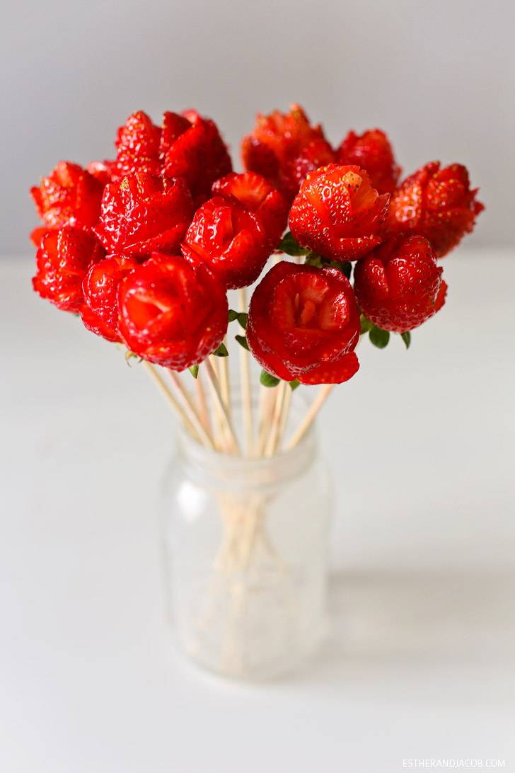 How to Make Strawberry Roses | A Fruit Bouquet DIY