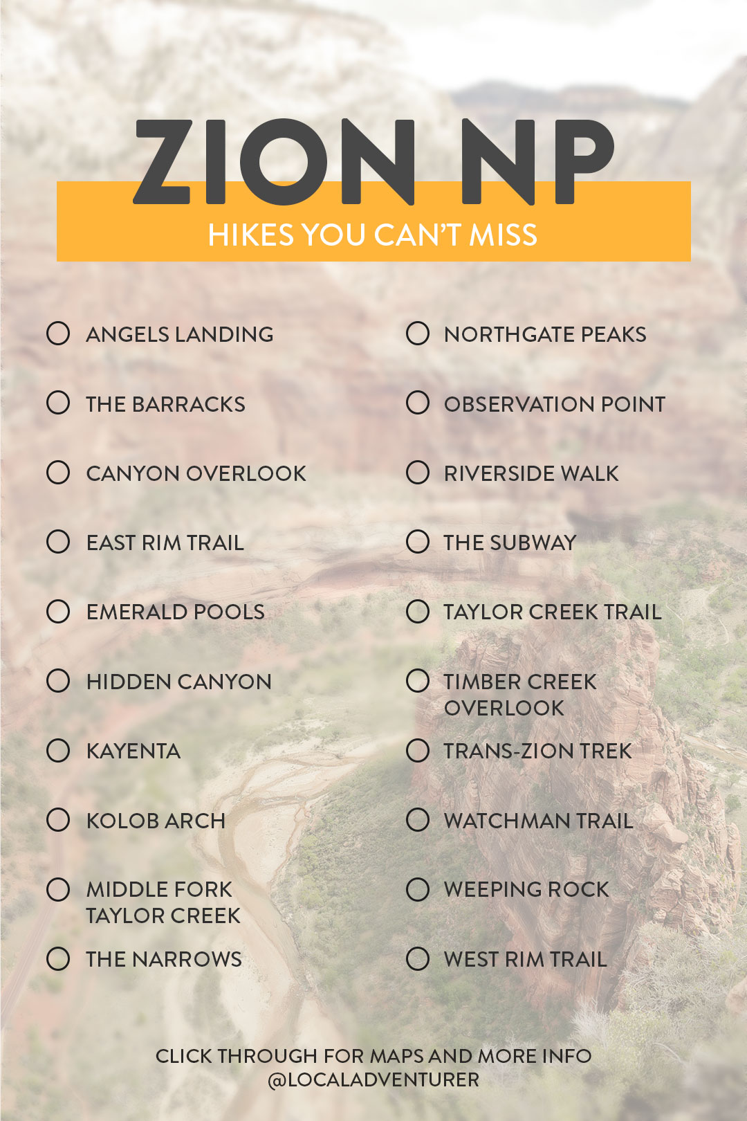 15 Best Hikes in Zion