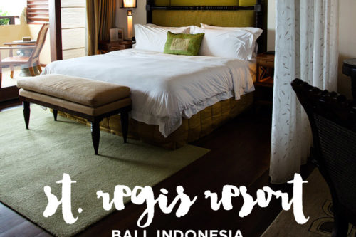 Staying at the 5 Star St Regis Bali Resort