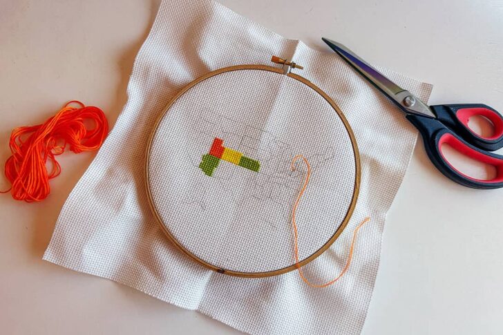 cross stitch usa map