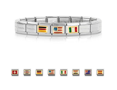 Travel Charm Bracelet with Country Flags (15 Fun Ways to Keep Track of Your Travels.