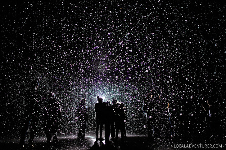 The Rain Room LACMA Museum - Los Angeles California.