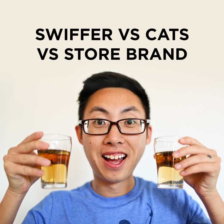 Swiffer Comparison - Swiffer vs Store Brand vs Cats // localadventurer.com