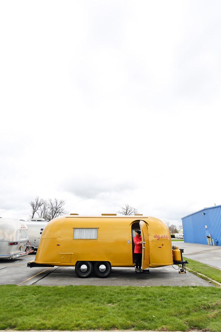 Exclusive Peek into Stella and Wally Byam's Famous Vintage Gold Airstream - the founder custom designed the trailer for his wife and took it on a caravan from Cape Town to Cairo // localadventurer.com