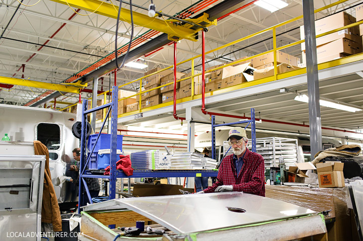 Airstream Factory Tour - Did you know that the majority of an Airstream is handmade? See behind-the-scenes of how these American icons are made in Jackson Center Ohio // localadventurer.com