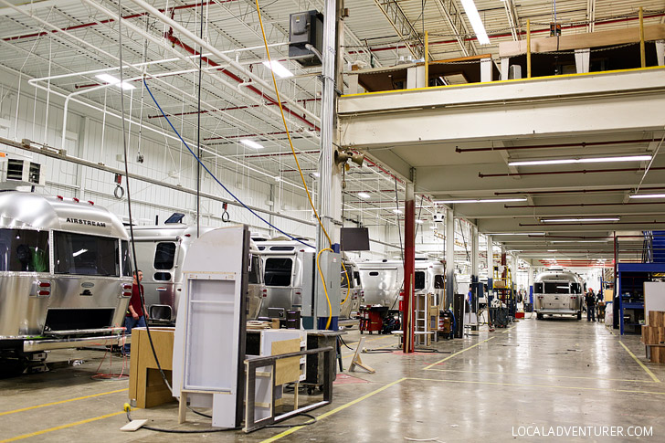 Airstream Tour - Did you know that the majority of an Airstream is handmade? See behind-the-scenes of how these American icons are made in Jackson Center Ohio // localadventurer.com