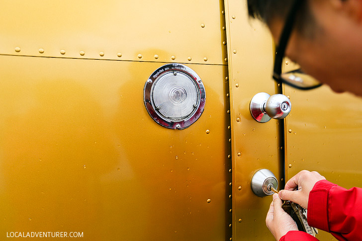 Exclusive Peek into Stella and Wally Byam's Famous Vintage Gold Airstream - the founder custom designed the trailer for his wife and took it on a caravan from Cape Town to Cairo // localadventurer.com