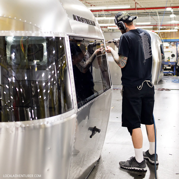 Airstream Factory Tour - Did you know that the majority of an Airstream is handmade? See behind-the-scenes of how these American icons are made in Jackson Center Ohio // localadventurer.com