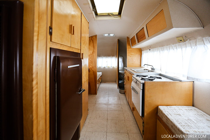 Exclusive Peek into Stella and Wally Byam's Famous Gold Vintage Airstream - the founder custom designed the trailer for his wife and took it on a caravan from Cape Town to Cairo // localadventurer.com