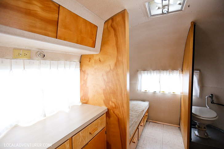 Exclusive Peek into Stella and Wally Byam's Famous Gold Vintage Airstream - the founder custom designed the trailer for his wife and took it on a caravan from Cape Town to Cairo // localadventurer.com
