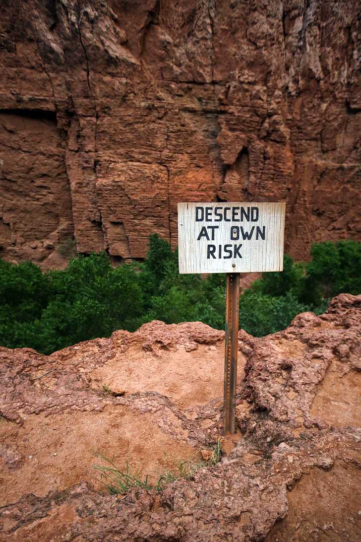 Mooney Falls Havasupai Indian Reservation Arizona - through two caves and down steep stairs and chains // localadventurer.com