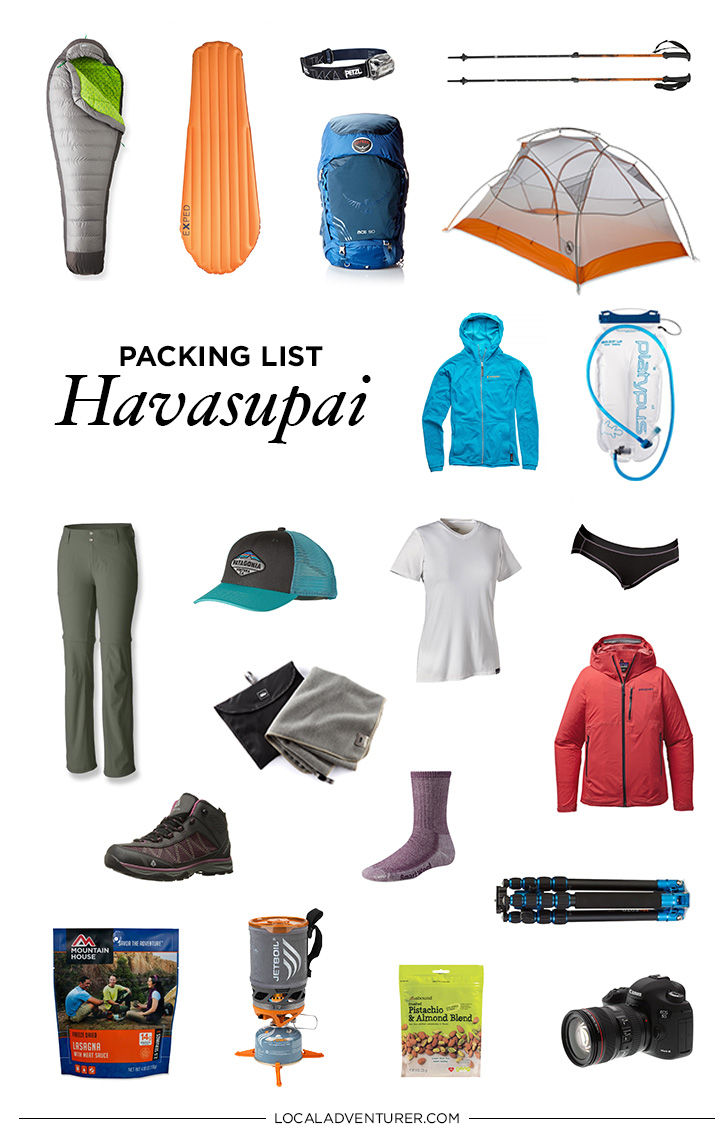 Ultimate Havasupai Packing List - Backpacking to Supai Arizona // localadventurer.com