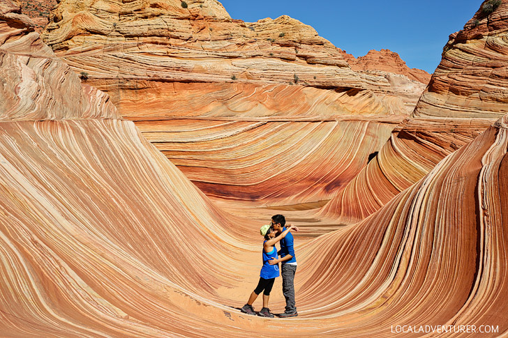 The Wave Arizona - a sandstone rock formation popular among hikers and photographers. They only allow 20 people in per day and it's by lottery // localadventurer.com