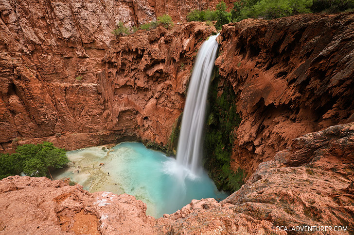 Mooney Falls - The tallest waterfall in Havasu Canyon at 210 ft tall // localadventurer.com