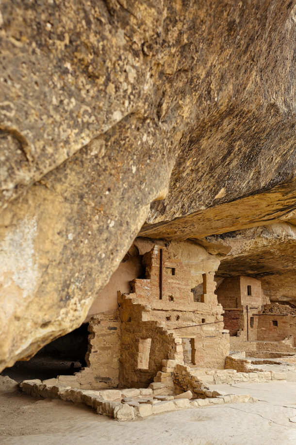 walking-on-ancient-ruins-balcony-house-mesa-verde-tour