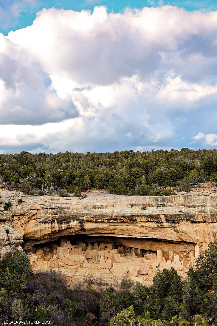 The Cliff Palace is the largest cliff dwelling in North America and was built by Ancestral Puebloans. It's located in Mesa Verde National Park Colorado // localadventurer.com