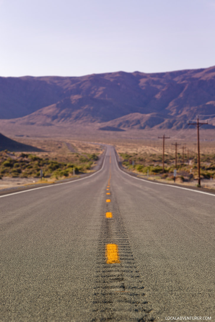 The Loneliest Road in America - Although route 50 runs coast to coast, only this part of the highway in Nevada is called the Loneliest Road by travellers. With Alkaline Salt flats to each side and mountains in the distance, you truly feel all alone // localadventurer.com