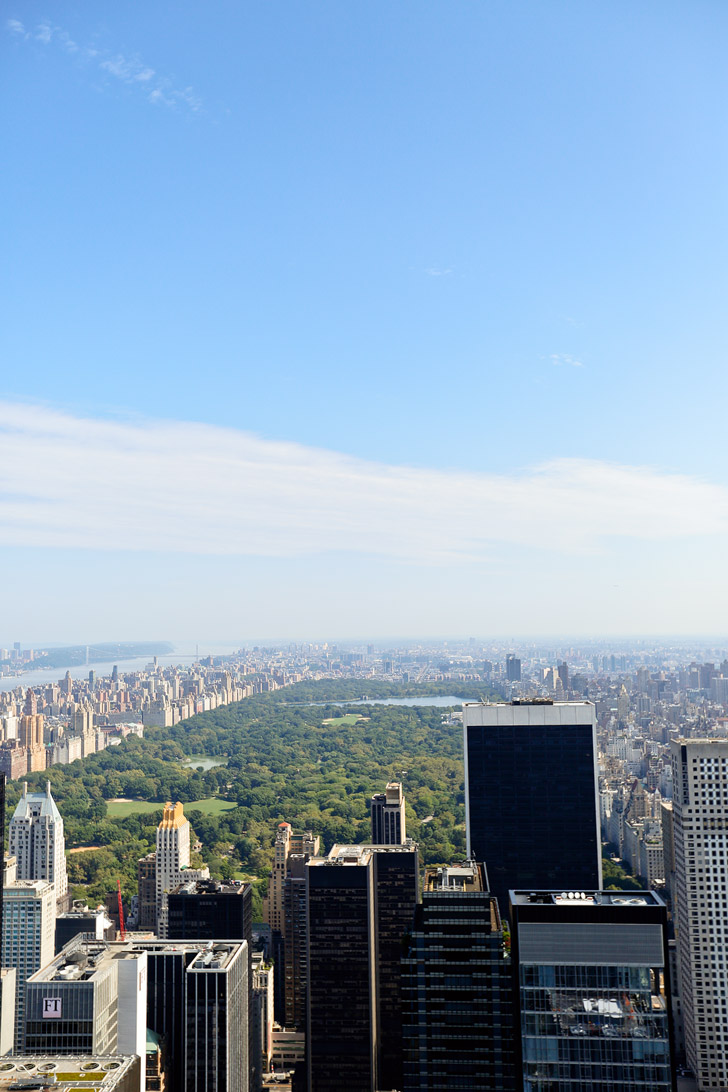 Gorgeous Aerial shot of Central Park from Top of the Rock New York - Rock Top // localadventurer.com