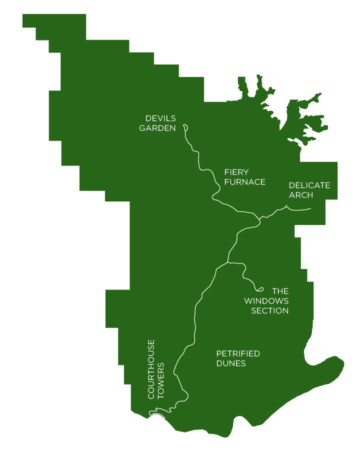 Simplified Arches National Park Map // localadventurer.com