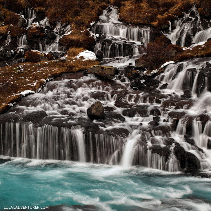 Bjarnafoss og Hraunfossar (Iceland Winter Road Trip - Best Stops and Places to Avoid) // localadventurer.com