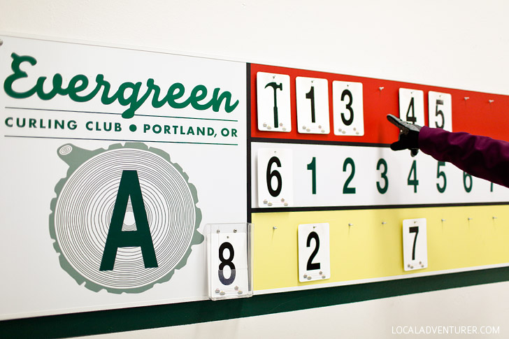 Learning how to curl at Evergreen Curling Club Portland Oregon // localadventurer.com