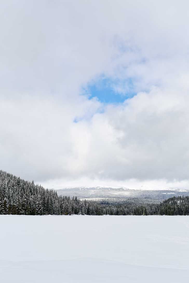 Snowshoeing Trillium Lake - If you're new to snowshoeing, you need to check out Trillium Lake. You can go cross country skiing to get to Trillium Lake. // localadventurer.com