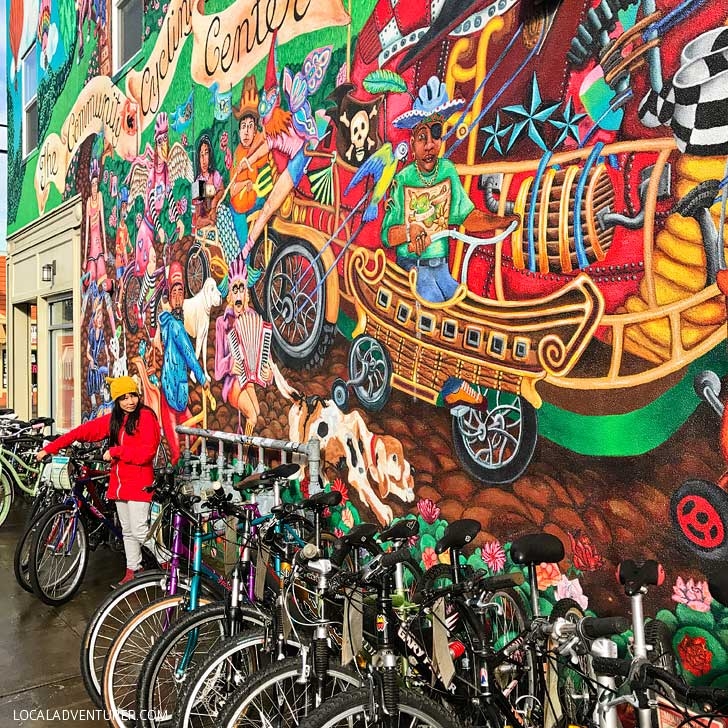 The Community Cycling Center Mural by Robin Corbo + More Amazing Murals in Portland Oregon // localadventurer.com