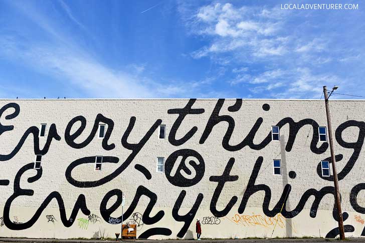Everything is Everything Portland Mural for Forest for the Trees by Zach Yarrington + 25 Amazing Instagram Spots in Portland Oregon // localadventurer.com